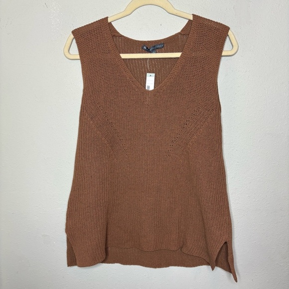 NWT Elliott Lauren Brown Knit Sleeveless Top Size Large - Picture 1 of 7